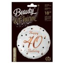 Happy Birthday B&C White Happy Birthday 40 foil balloon 36 cm