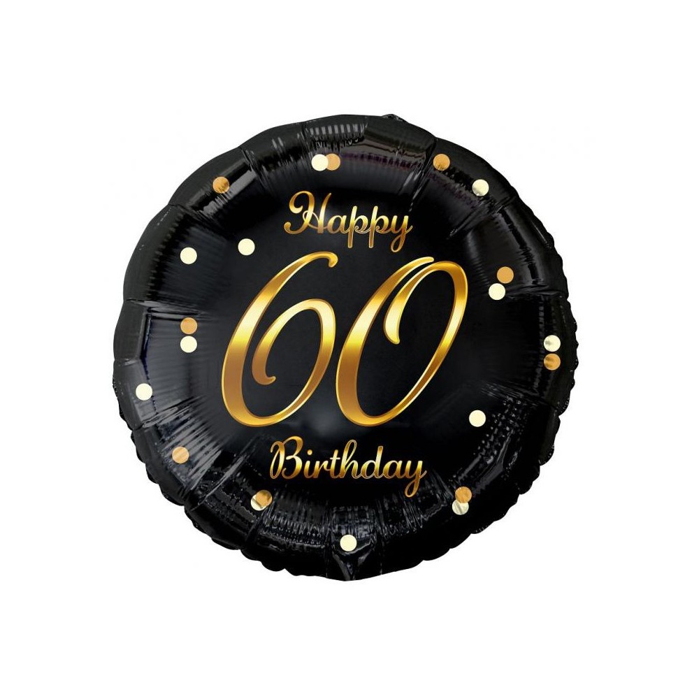Happy Birthday B&C Gold Happy Birthday 60 foil balloon 36 cm