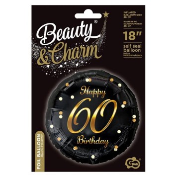 Happy Birthday B&C Gold Happy Birthday 60 foil balloon 36 cm