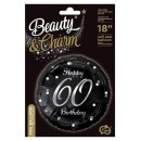 Happy Birthday 60 B&C Silver fólia lufi 36 cm