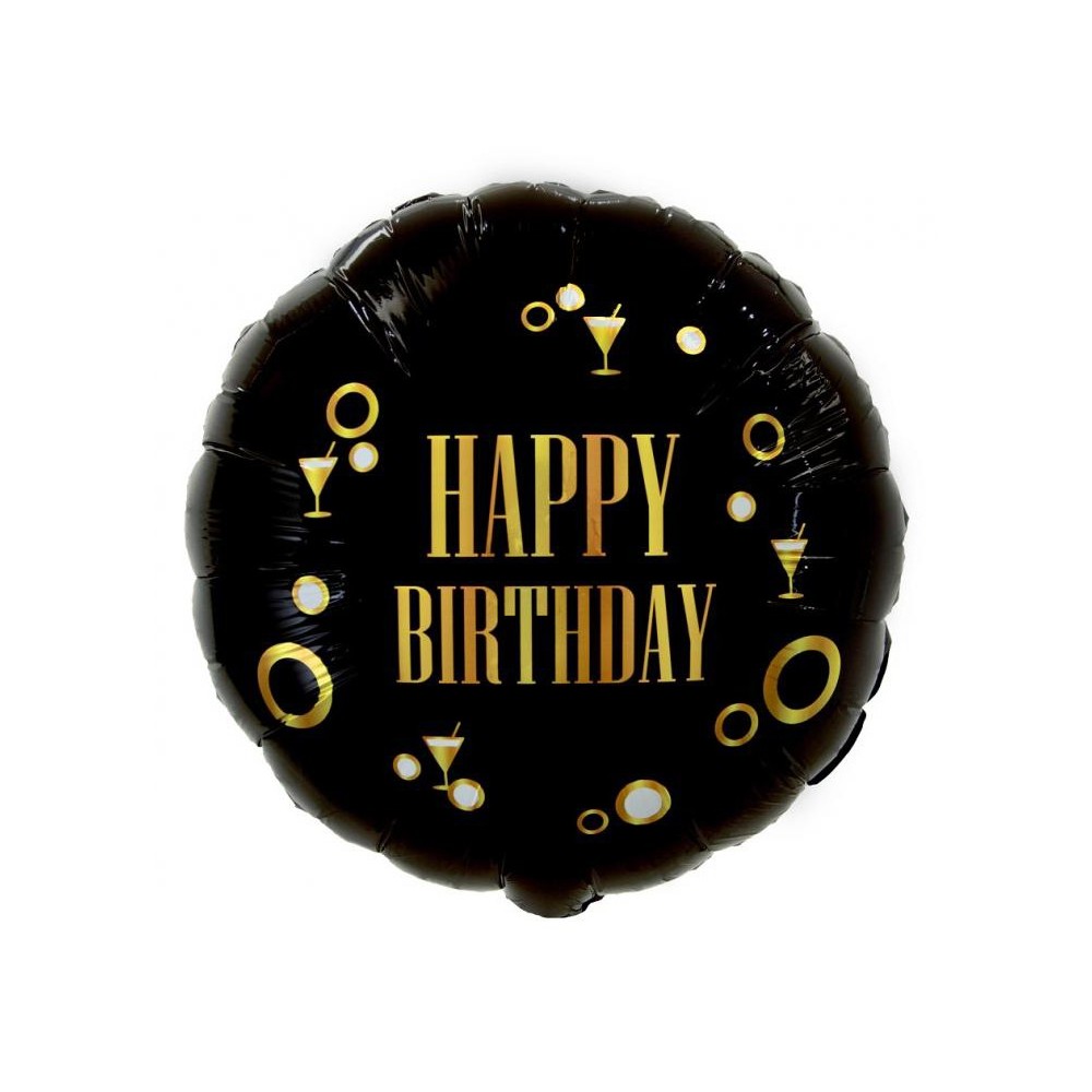 Happy Birthday Gold Happy Birthday B&C party foil balloon 36 cm