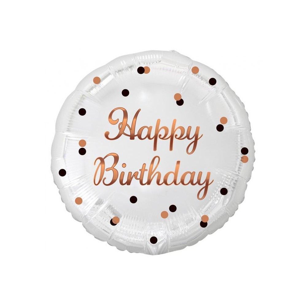Happy Birthday B&C White fólia lufi 36 cm