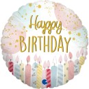 Happy Birthday Candle Happy Birthday mini foil balloon 19 cm (WP)