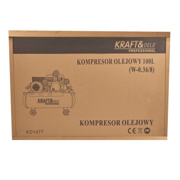 Kompresor olejowy 100L  3 Tłoki KD1477 + Seperator