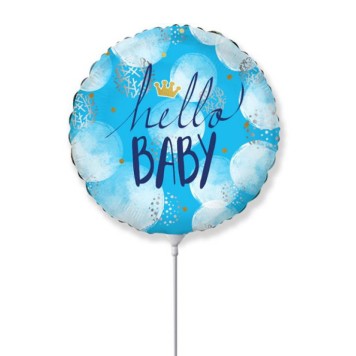 Baby Hello Blue foil balloon 36 cm (WP)