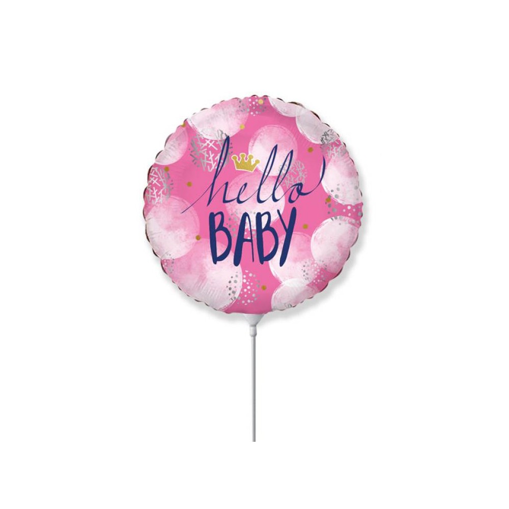 Baby Hello Pink foil balloon 36 cm (WP)