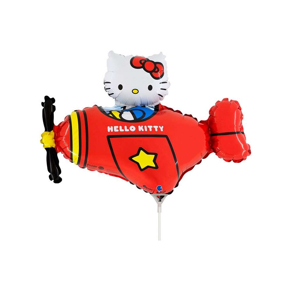 Hello Kitty Airplane Red mini foil balloon 35 cm (WP)