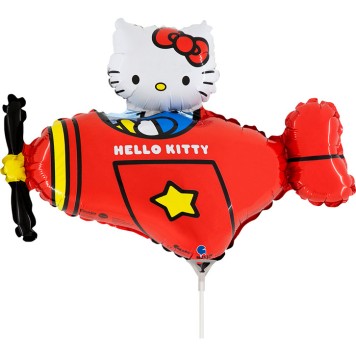 Hello Kitty Airplane Red mini foil balloon 35 cm (WP)