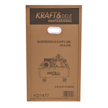 Kompresor olejowy 100L  3 Tłoki KD1477 + Seperator
