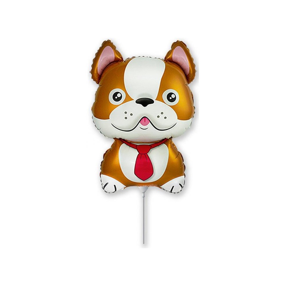 Dog Bulldog Brown foil balloon 36 cm (WP)