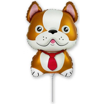 Dog Bulldog Brown foil balloon 36 cm (WP)