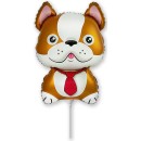 Dog Bulldog Brown foil balloon 36 cm (WP)