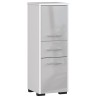 Meuble de salle de bain 30x85x30cm Gris brillant