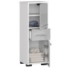 Meuble de salle de bain 30x85x30cm Gris brillant