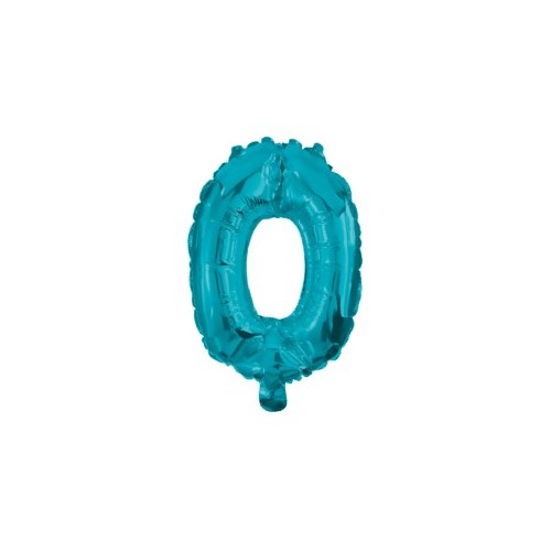 Number Mini 0 Blue number foil balloon 32 cm
