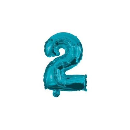 Number Mini Blue Number 2 Foil Balloon 32 cm