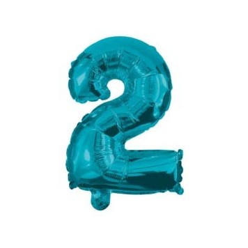 Number Mini Blue Number 2 Foil Balloon 32 cm