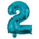 Number Mini Blue Number 2 Foil Balloon 32 cm