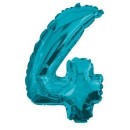 Number Mini 4 Blue Number Foil Balloon 32 cm