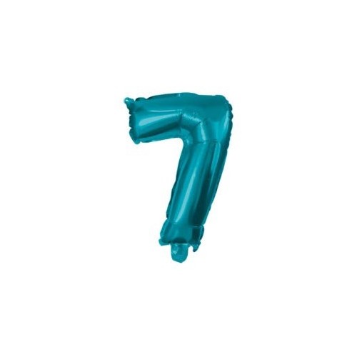 Number Mini 7 Blue Number Foil Balloon 32 cm