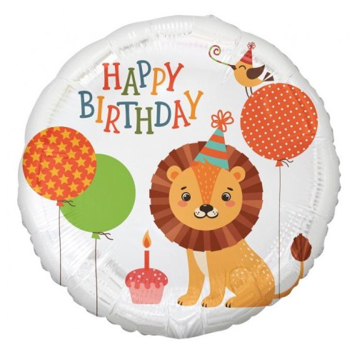 Happy Birthday Lion Lion Happy Birthday foil balloon 36 cm