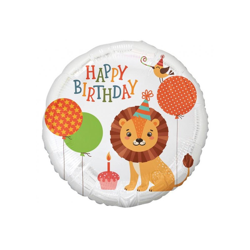 Happy Birthday Lion Lion Happy Birthday foil balloon 36 cm