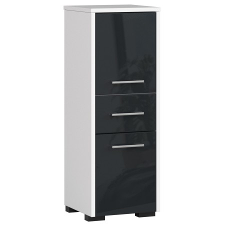 Meuble de salle de bain 30x85x30cm Anthracite brillant