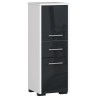 Meuble de salle de bain 30x85x30cm Anthracite brillant