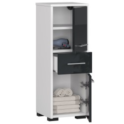 Meuble de salle de bain 30x85x30cm Anthracite brillant
