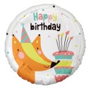 Happy Birthday Fox Fox Happy Birthday foil balloon 36 cm
