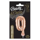 Number Rose Gold Number 0 foil balloon for cake 13 cm