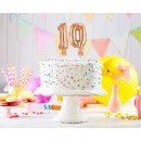 Number Rose Gold Number 0 foil balloon for cake 13 cm