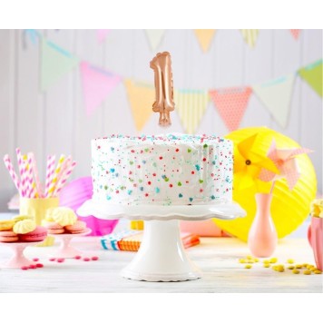 Number Rose Gold Number 1 foil balloon for cake 13 cm