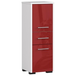 Meuble de salle de bain 30x85x30cm Bordeaux brillant