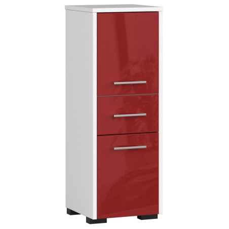 Meuble de salle de bain 30x85x30cm Bordeaux brillant