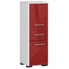 Meuble de salle de bain 30x85x30cm Bordeaux brillant