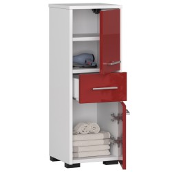 Meuble de salle de bain 30x85x30cm Bordeaux brillant