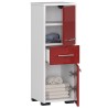 Meuble de salle de bain 30x85x30cm Bordeaux brillant
