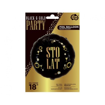 Happy Birthday B&C Sto Lat foil balloon 36 cm