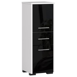 Meuble de salle de bain 30x85x30cm Noir brillant