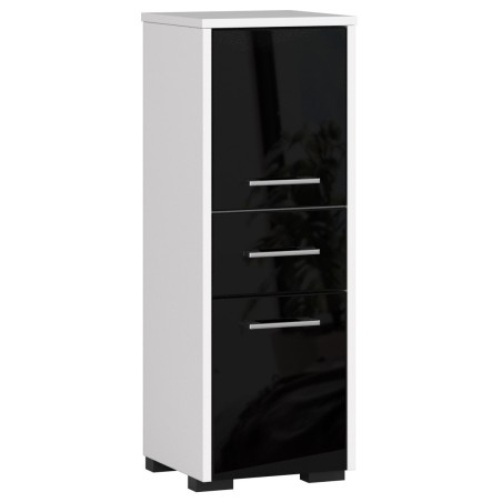 Meuble de salle de bain 30x85x30cm Noir brillant