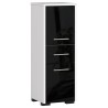 Meuble de salle de bain 30x85x30cm Noir brillant