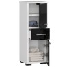 Meuble de salle de bain 30x85x30cm Noir brillant
