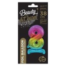 Number Rainbow Colored mini number 8 foil balloon with stand 38 cm