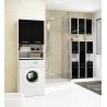 Meuble de salle de bain 30x85x30cm Noir brillant