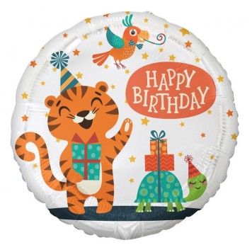 Happy Birthday Tiger Tiger Happy Birthday foil balloon 36 cm