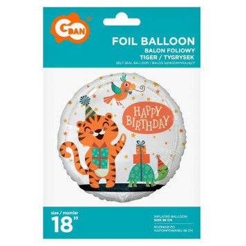 Happy Birthday Tiger Tiger Happy Birthday foil balloon 36 cm