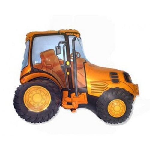 Tractor Orange Tractor foil balloon 36 cm (WP)