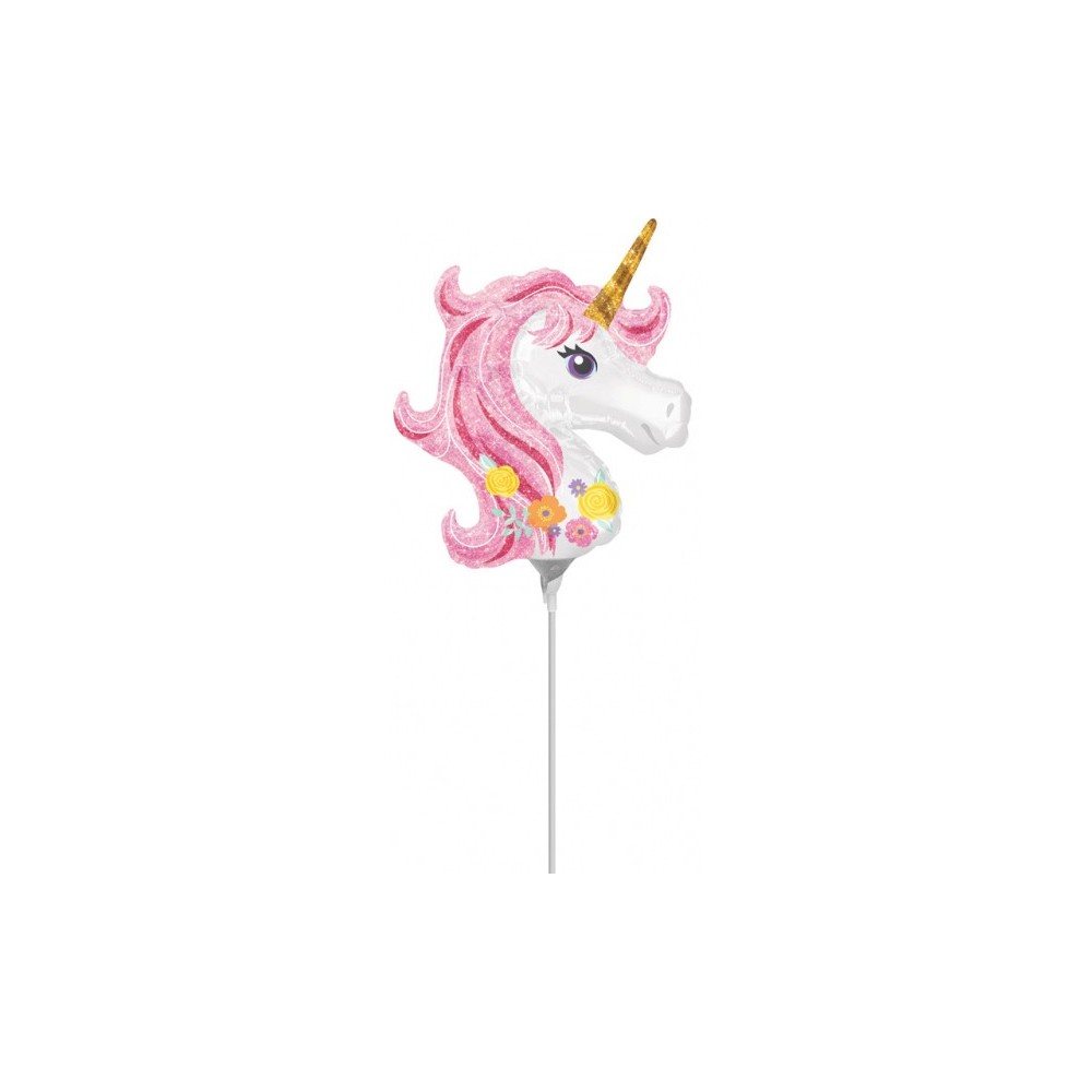 Unicorn mini foil balloon 25 cm