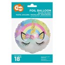 Unicorn Pastel  foil balloon 36 cm